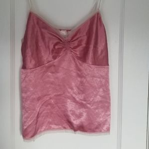 Victorias Secret Silky Pink Cami Top Size Large